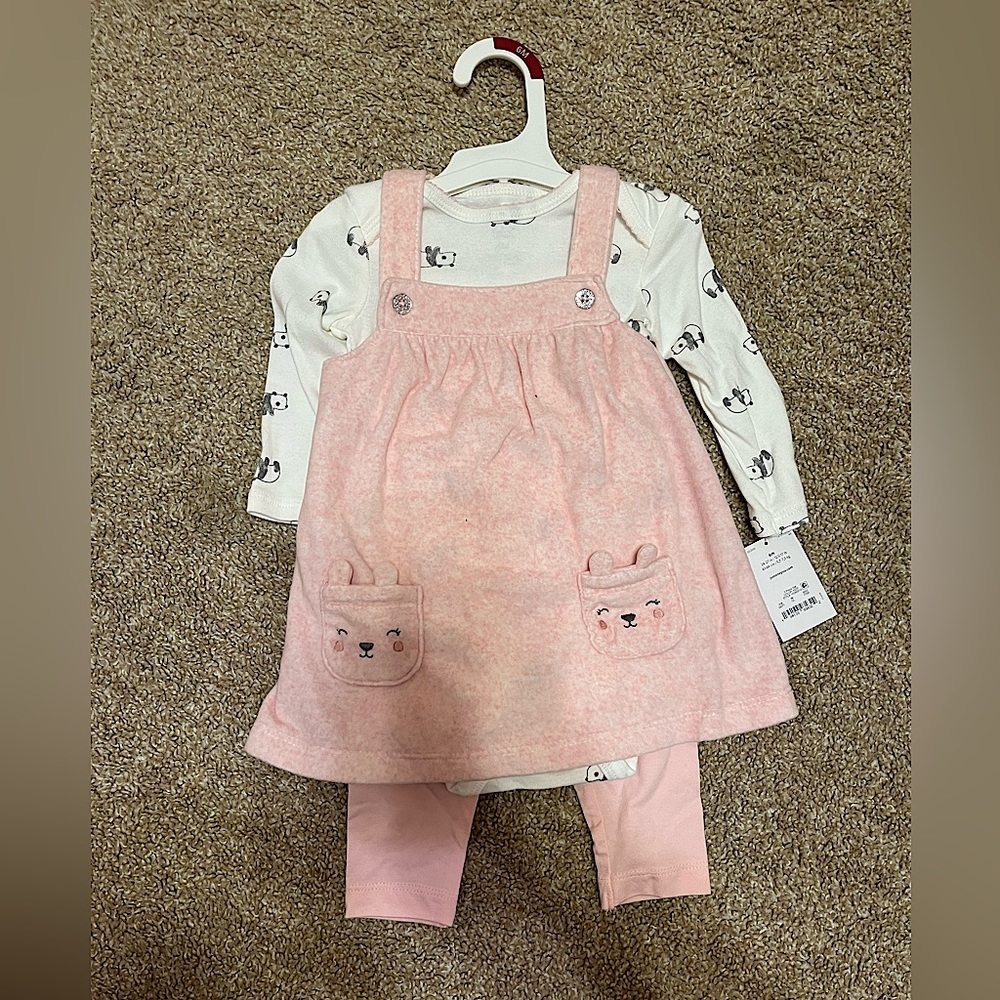 NWT Girl Size 6 month Panda outfit